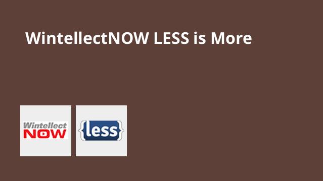 LESS is More